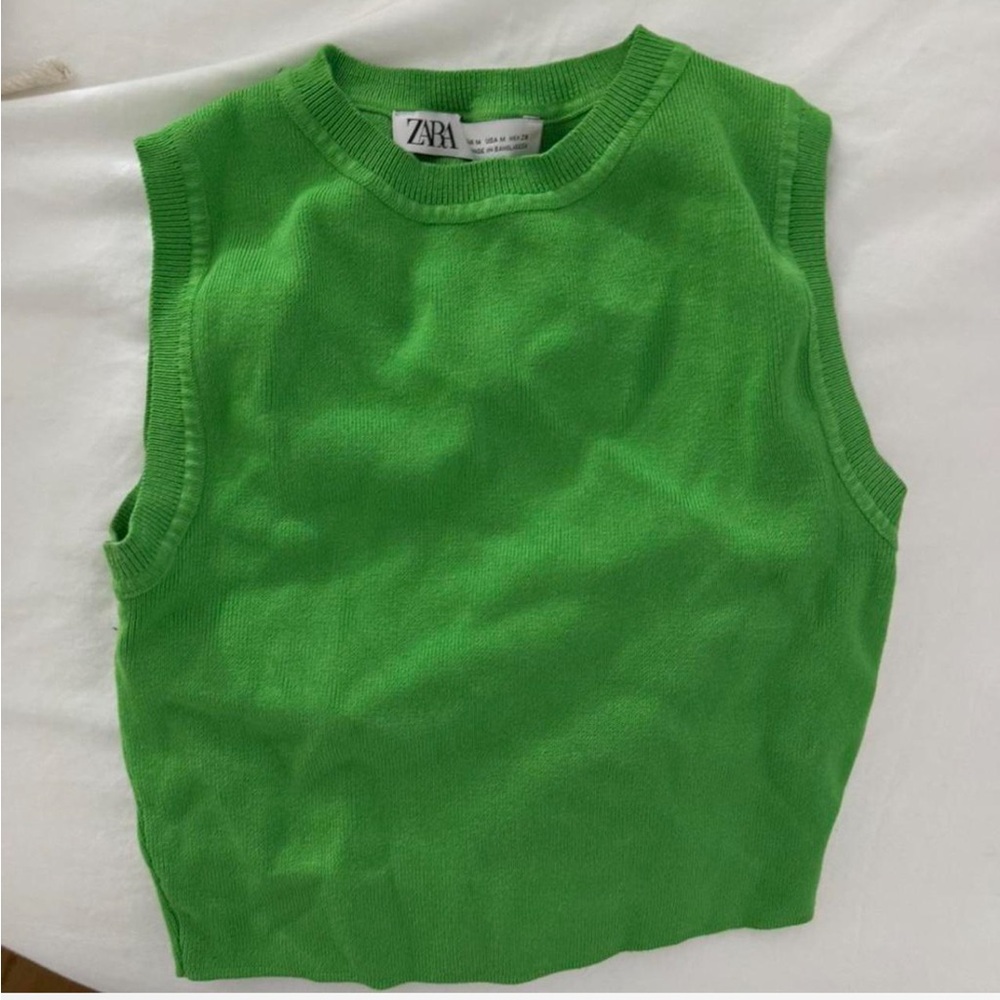 Zara Vibrant Green Tank Top